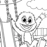Huggy Wuggy Puzzle Playground Coloring Page