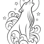 Black Panther Starry Serenade Coloring Page