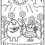 Monster Music Festival Coloring Page