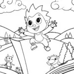 Sonic’s Magical Book Adventure Coloring Page