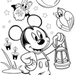 Mickey Mouse’s Magical Lantern Festival Coloring Page