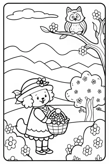 A coloring page of Strawberry Shortcake’s Berry-licious Adventure Coloring Page