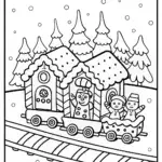 Gingerbread House Christmas Parade Coloring Page