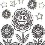 Mario’s Sky Garden Adventure Coloring Page