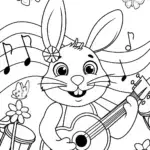 Banban’s Floral Music Festival Coloring Page