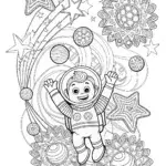 Mario’s Cosmic Adventure Coloring Page