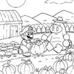 Mario and Luigi’s Farm Adventure Coloring Page
