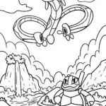 Legendary Pokémon Coloring Page: Rayquaza, Groudon, Kyogre