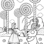Barbie’s Adventure in a Candy Land Coloring Page
