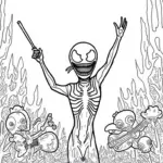 Venom conducts an underwater concert