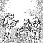 Teenage Mutant Ninja Turtles underwater library
