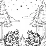 Teenage Mutant Ninja Turtles camping