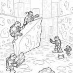 Teenage Mutant Ninja Turtles cheese maze