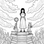 Wednesday Addams in a dreamscape