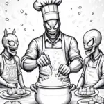 Venom cooking in a cosmic kitchen