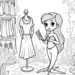 Little mermaid designing outfits