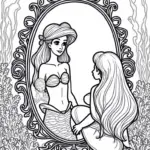 Little mermaid’s reflection scene