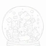 Yoshi inside a snow globe