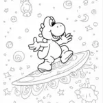 Yoshi surfing on a cosmic wave