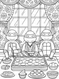 Ninja Turtles baking competition