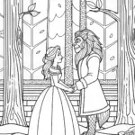 Belle and the Beast in the woods