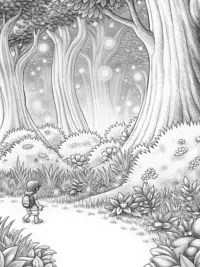Bowser exploring an alien forest