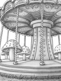 Whimsical mushroom carousel fun