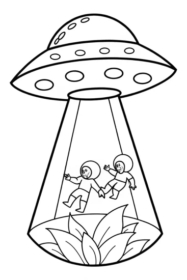 A coloring page of Superhero pets save alien plants