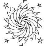 Mandala of cosmic whirlwinds