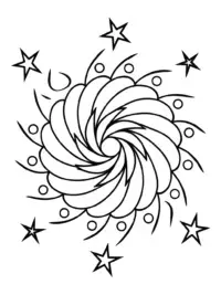 Mandala of cosmic whirlwinds