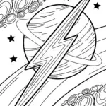 Lightning bolt travels through space