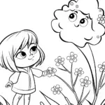 Child and cloud spirit in spring
