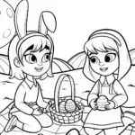 Easter picnic on the moon