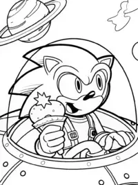 Sonic making ice cream in space