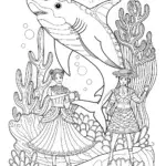 Shark underwater fashion show