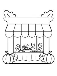 Thanksgiving celebration at the café