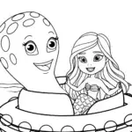Mermaid and octopus raft ride