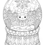 Kuromi in a magical snow globe