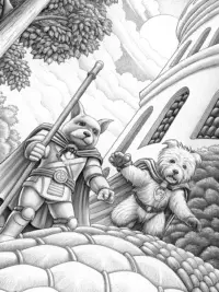 Superhero pets on a quest