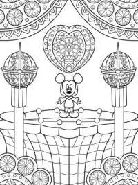 Mickey Mouse on a floating island