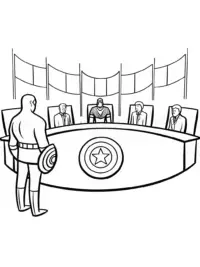 Captain America at a peace summit