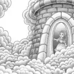 Silvia in a cloud castle