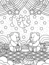 Care Bears stargazing picnic