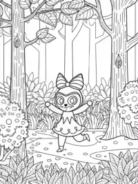Kuromi dance-off in the forest