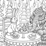 Rabbit and woolly mammoth tea party