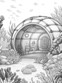 Little Mermaid underwater cafe
