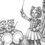 Gabby conducting her kitten band