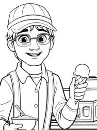 Blippi making ice cream