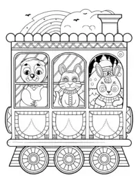 Animals on a time-traveling train