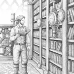 Blippi in a time-traveling library
